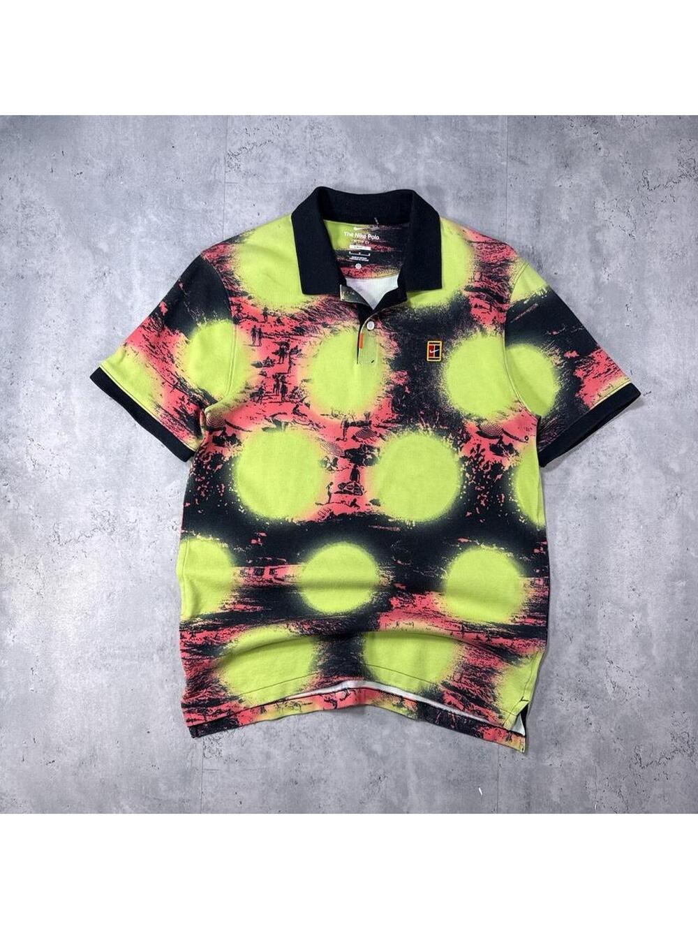 Y2K Nike Men's Court Printed Short Sleeve Tennis Polo Shirt